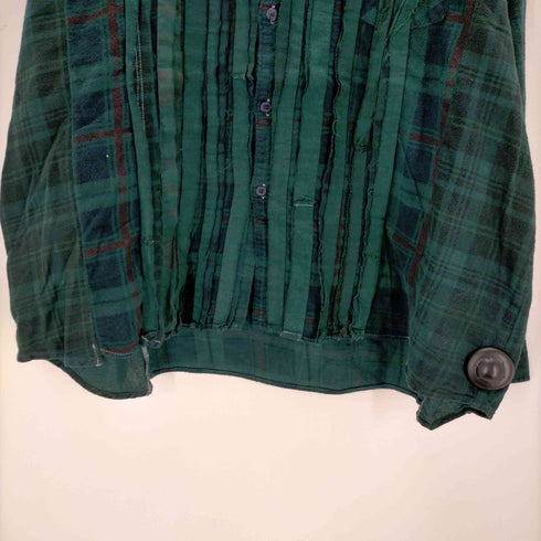 リビルドバイニードルズ rebuild by needles FLANNEL SHIRT RIBBON OVERDYE メンズ