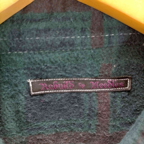 リビルドバイニードルズ rebuild by needles FLANNEL SHIRT RIBBON OVERDYE メンズ