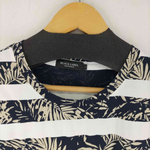 ブラックレーベルクレストブリッジ BLACK LABEL CRESTBRIDGE ボタニカル ボーダー柄 S/Sカットソー メンズ JPN:L