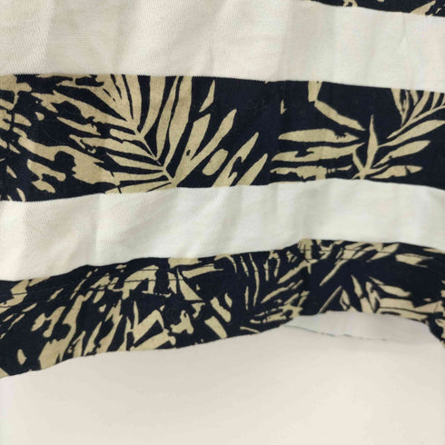 ブラックレーベルクレストブリッジ BLACK LABEL CRESTBRIDGE ボタニカル ボーダー柄 S/Sカットソー メンズ JPN:L