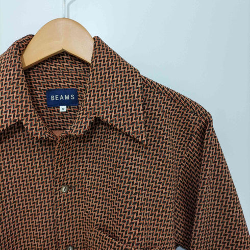 ビームス BEAMS 00s OLD 幾何学オープンカラー長袖シャツ メンズ JPN:M
