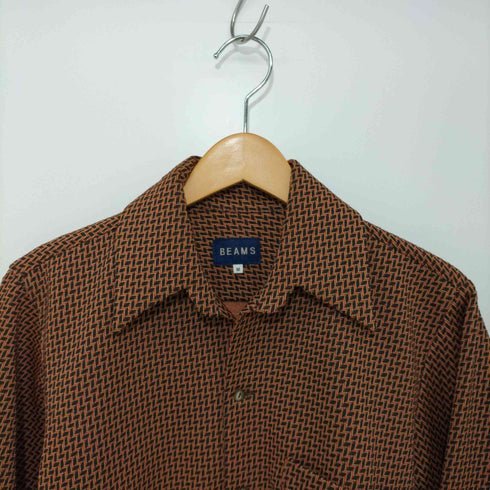ビームス BEAMS 00s OLD 幾何学オープンカラー長袖シャツ メンズ JPN:M
