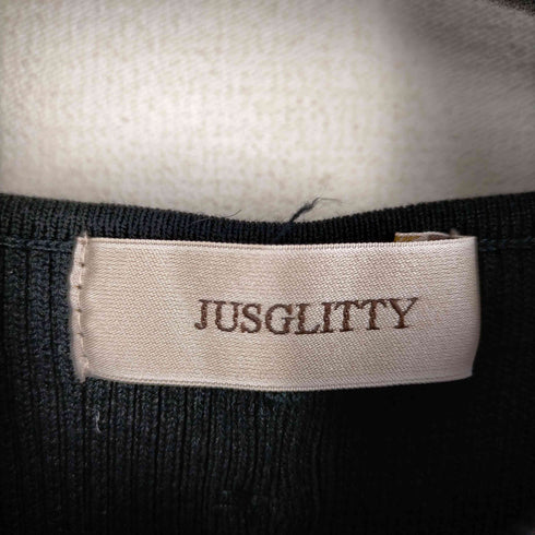 ジャスグリッティー JUSGLITTY シャイニーボートニット レディース JPN:2