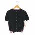 ポールスミスブラック Paul Smith BLACK 宝石ボタン 裾バイカラー ニットカーディガン レディース import:M