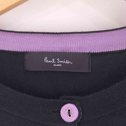 ポールスミスブラック Paul Smith BLACK 宝石ボタン 裾バイカラー ニットカーディガン レディース import:M