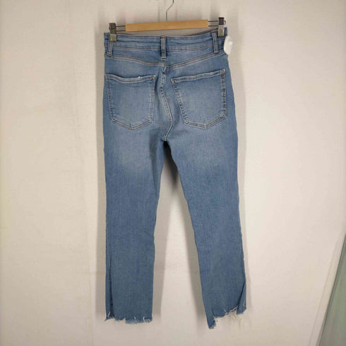 ザラ ZARA 裾切りっぱなし ボタンフライデニムパンツ レディース EUR:38