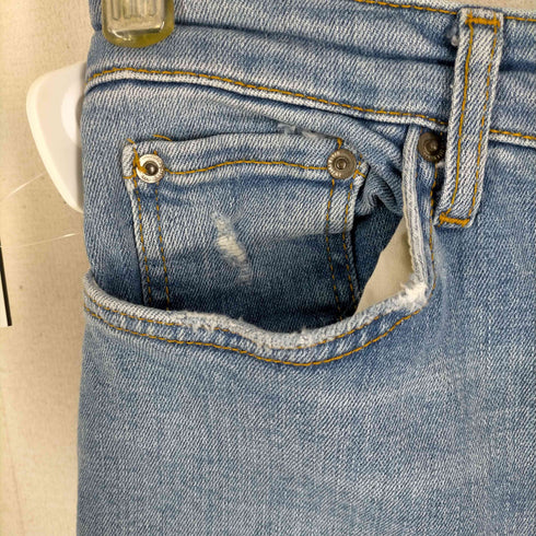 ザラ ZARA 裾切りっぱなし ボタンフライデニムパンツ レディース EUR:38