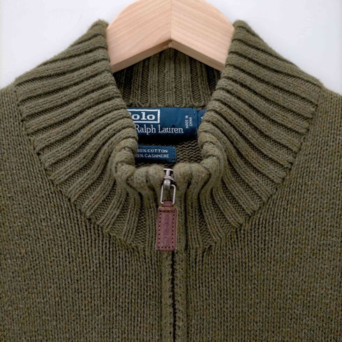 ポロバイラルフローレン Polo by RALPH LAUREN コットン カシミア混 ポニー無 ハーフジップ ニット メンズ import:XL