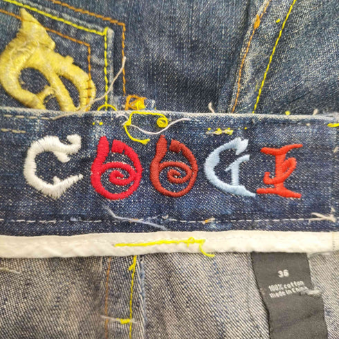 クージー COOGI 刺繍デザインデニムショーツ メンズ 36
