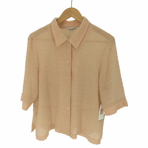 FASHION MARUKO S/S シアサッカー シャツ シェルボタン レディース