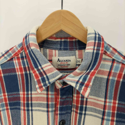 アルカルザ ALCARZA HEAVY FLANNEL コットンチェックヘビネルシャツ メンズ import:XL