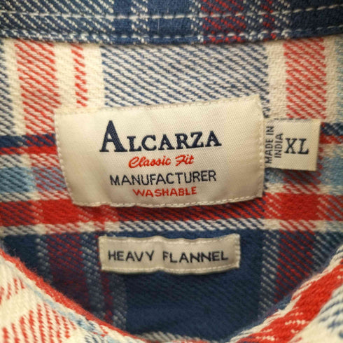 アルカルザ ALCARZA HEAVY FLANNEL コットンチェックヘビネルシャツ メンズ import:XL