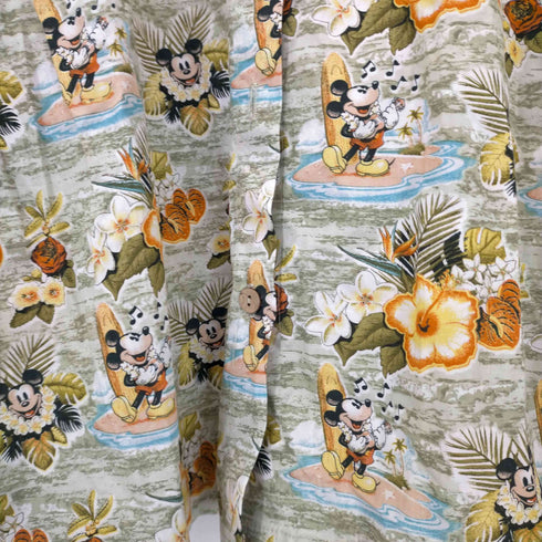 aulani MADE IN USA キャラクターホテルアロハシャツ レディース import:XS