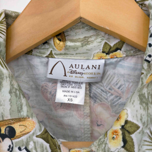 aulani MADE IN USA キャラクターホテルアロハシャツ レディース import:XS