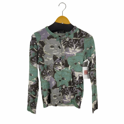 ヒステリックグラマー HYSTERIC GLAMOUR レーヨンウールカーディガン 猫 総柄 名作 レディース FREE