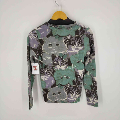 ヒステリックグラマー HYSTERIC GLAMOUR レーヨンウールカーディガン 猫 総柄 名作 レディース FREE
