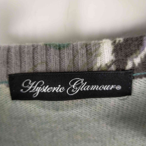 ヒステリックグラマー HYSTERIC GLAMOUR レーヨンウールカーディガン 猫 総柄 名作 レディース FREE