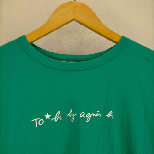トゥービーバイアニエスベー To b. by agnes b. ロゴプリント ロールアップ ノースリーブTシャツ レディース EUR:38