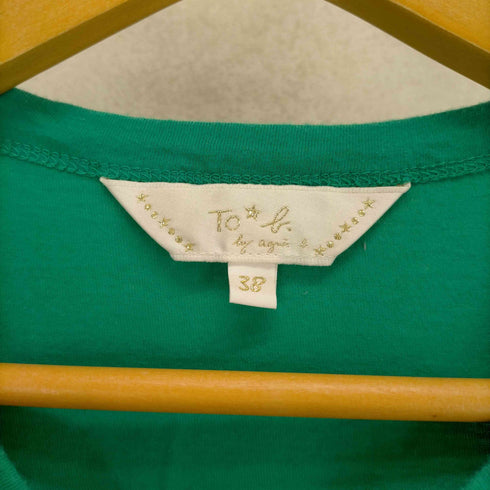 トゥービーバイアニエスベー To b. by agnes b. ロゴプリント ロールアップ ノースリーブTシャツ レディース EUR:38