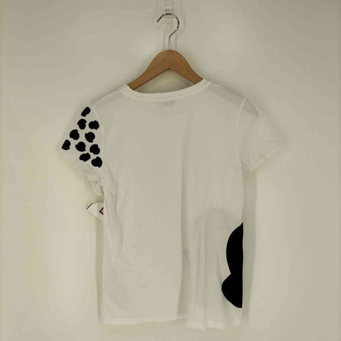 モンクレール MONCLER アシンメトリーロゴ型プリント クルーネックTシャツ レディース import:M