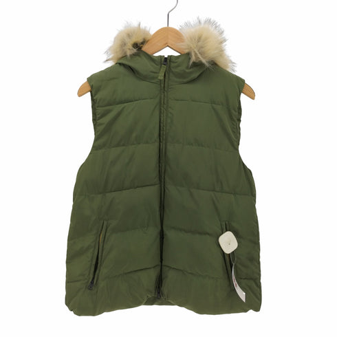 ギャップ Gap PRIMRALOFT フェイクファー ジップアップ 中綿 ベスト メンズ import:XS
