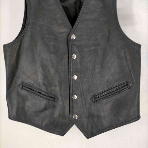 レインボー RAINBOW LEATHER COLLECTION カウレザーベスト メンズ JPN:M