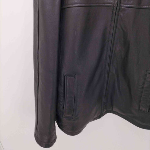 ドッカーズ DOCKERS 90~2000s 裏地キルティング ジップアップレザーブルゾンジャケット メンズ import:M