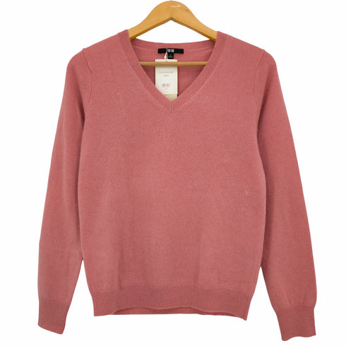 ユニクロ UNIQLO カシミヤVネックセーター レディース JPN:S