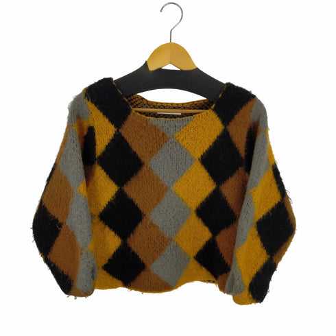 スライ SLY MOHAIR LIKE アーガイル ローゲージ TOPS レディース JPN:1