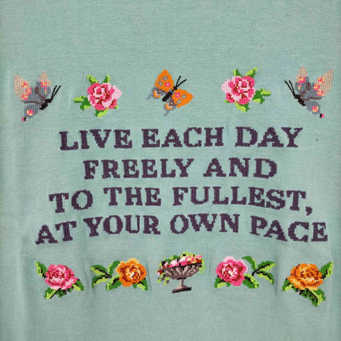 マウジー moussy EMBROIDERY MESSAGE Tシャツ レディース FREE
