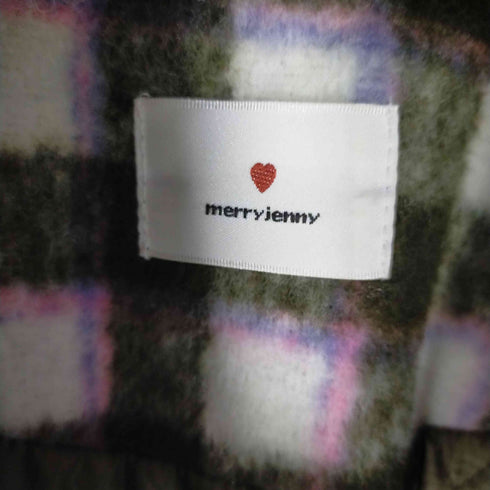 メリージェニー merry jenny MIXチェックテーラードロングコート レディース FREE