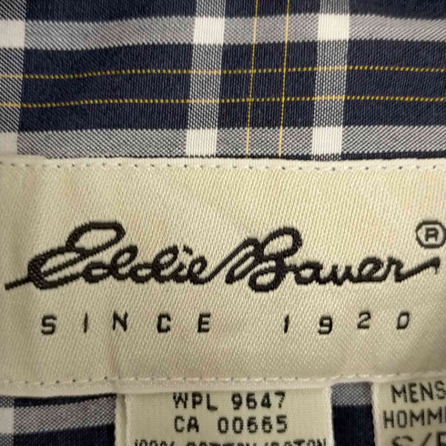 エディーバウアー Eddie Bauer 白タグ チェック ボタンダウンシャツ メンズ JPN:S