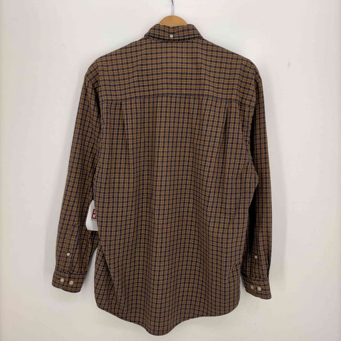 エディーバウアー Eddie Bauer 白タグ チェック ボタンダウンシャツ メンズ import:S