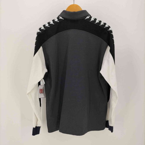 カッパ Kappa ロゴパッチ サイドライン L/S ポロ シャツ メンズ JPN:L