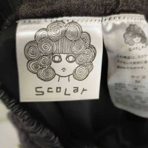 スカラー ScoLar 異素材ドッキングリメイクフレアスカート レディース JPN:M