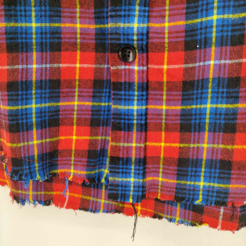 HOTNATE バックペイズリー 切りっぱなし L/S ネルシャツ メンズ JPN:L