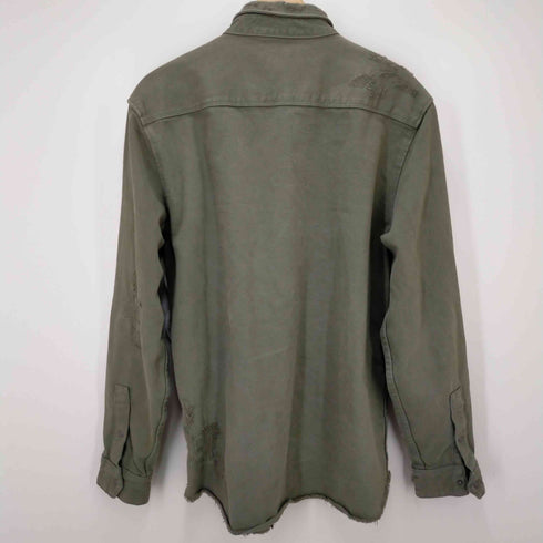 ザラ ZARA relaxed fit ダメージ加工デニムジャケット メンズ XL
