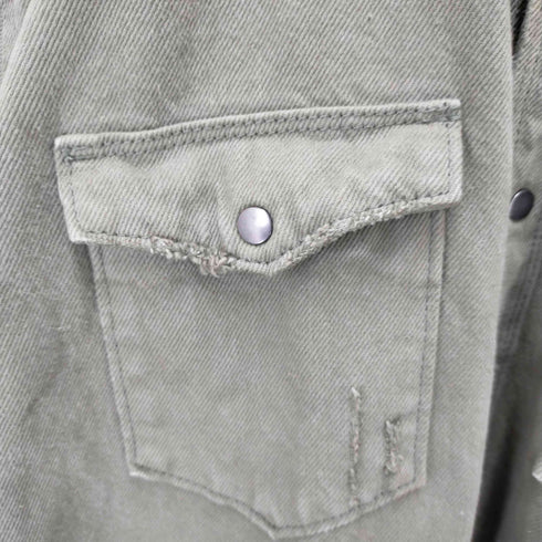 ザラ ZARA relaxed fit ダメージ加工デニムジャケット メンズ XL