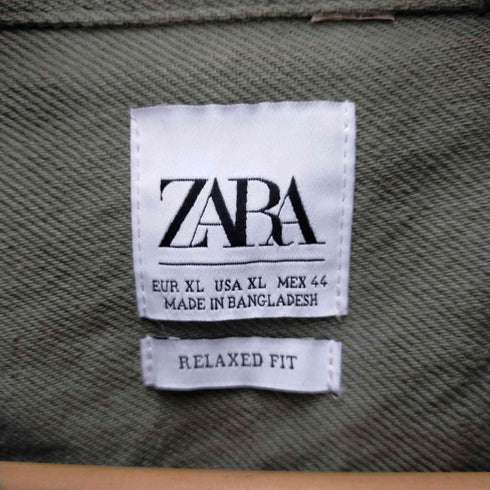 ザラ ZARA relaxed fit ダメージ加工デニムジャケット メンズ XL