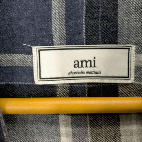アミ ami ウールレーヨンチェックシャツ メンズ 39