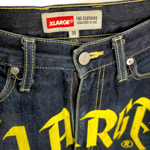 エクストララージ XLARGE OLD ロゴプリント デニムパンツ メンズ US:30-31