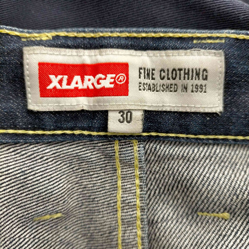エクストララージ XLARGE OLD ロゴプリント デニムパンツ メンズ US:30-31