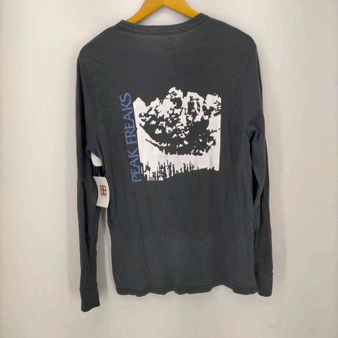 リーバイス Levis PEAK FREAKS 両面プリントクルーネックL/S Tシャツ メンズ import:S