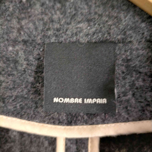 ノンブルアンペール NOMBRE IMPAIR レザーベルト ウールコート レディース FREE