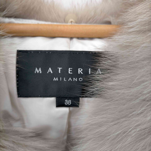 マテリア MATERIA フォックスファー キルティング ロングダウンコート レディース JPN:38