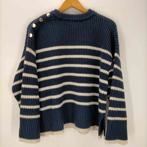 ビーミングバイビームス B:MING by BEAMS ボーダー 肩ボタン プルオーバー ニット レディース ONE SIZE