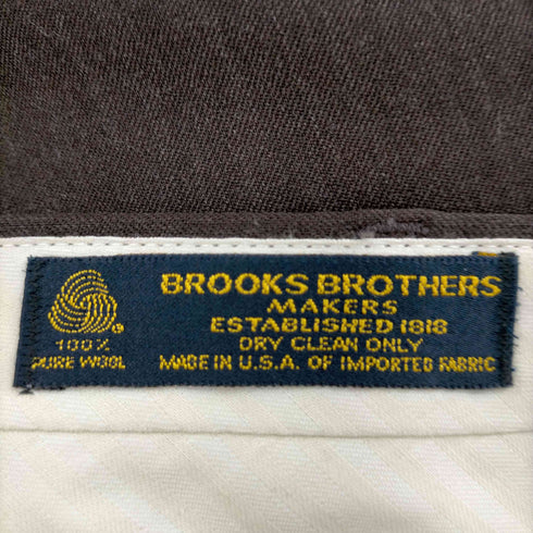 ブルックスブラザーズ BROOKS BROTHERS USA製 タロンジップ ウール ノータックスラックスパンツ メンズ US:34-35