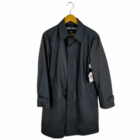 バーバリーブラックレーベル BURBERRY BLACK LABEL 裏地チェック柄ステンカラーコート メンズ import:L