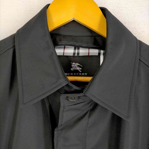 バーバリーブラックレーベル BURBERRY BLACK LABEL 裏地チェック柄ステンカラーコート メンズ import:L