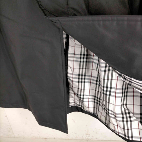 バーバリーブラックレーベル BURBERRY BLACK LABEL 裏地チェック柄ステンカラーコート メンズ import:L